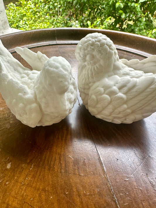 Alabaster love doves