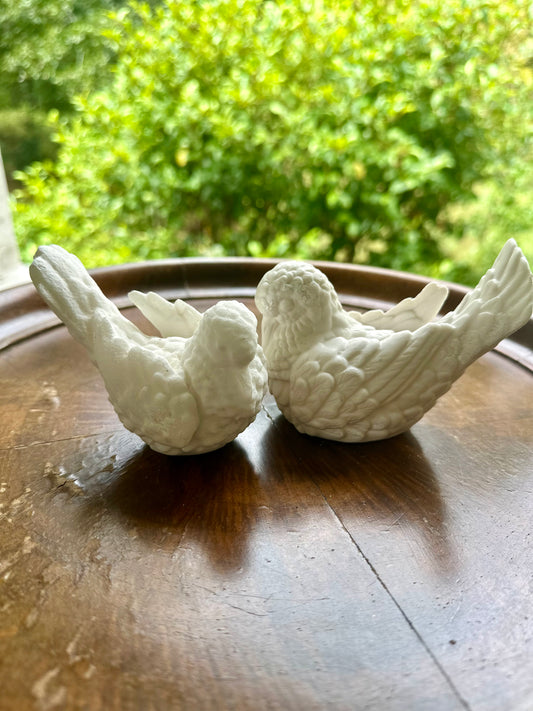 Alabaster love doves